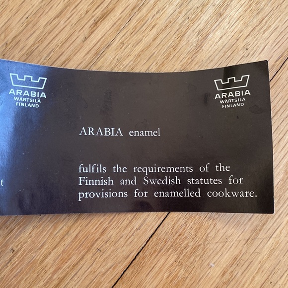 Vtg mid century modern Arabia enamel teapot from Finland - Picture 5 of 16